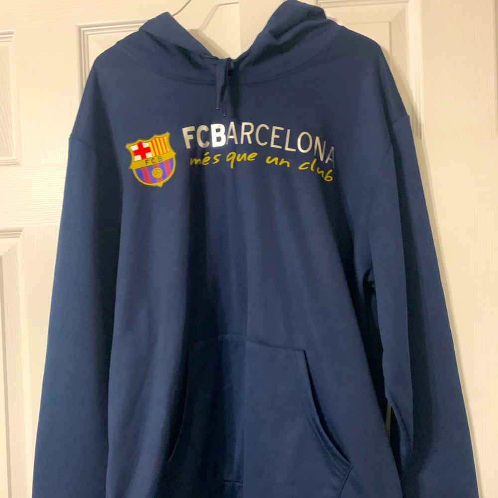 FCBARCELONA pullover navy blue hoodie merchandise
